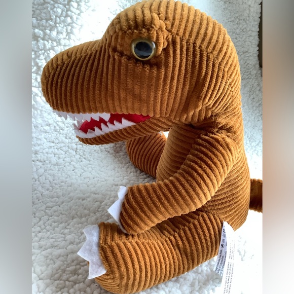 Naturally Kids 2022 Corduroy Brown T-Rex Dinosaur Plush Stuffed Animal Toy - Picture 4 of 14